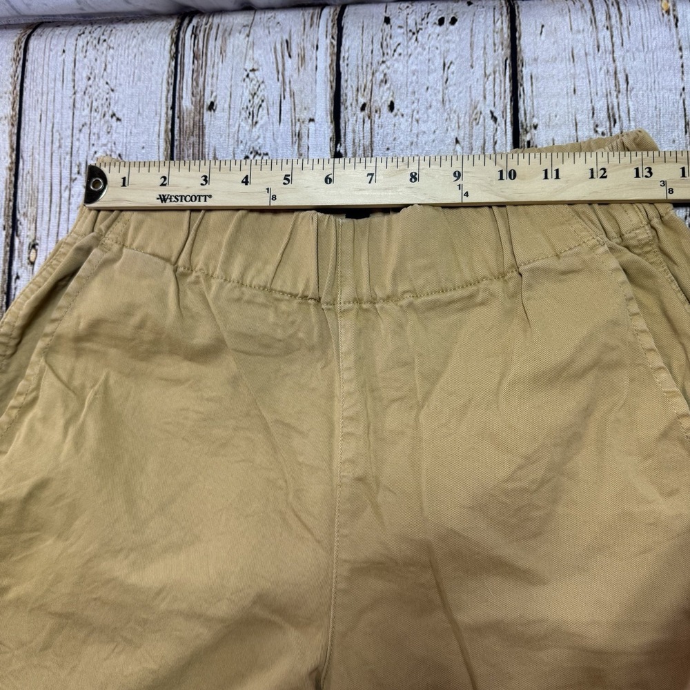 J Crew Women's Khaki Tan Cropped Wide Leg‎ Pants Trousers Size Medium Petite MP - Picture 2 of 6